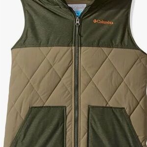 Columbia Olive and Khaki Hooded Vest